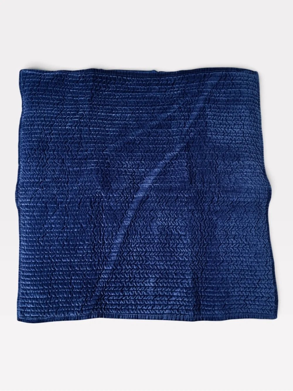 Pottery Barn Velvet Channel Sham Euro Twilight Blue NWT 26x26